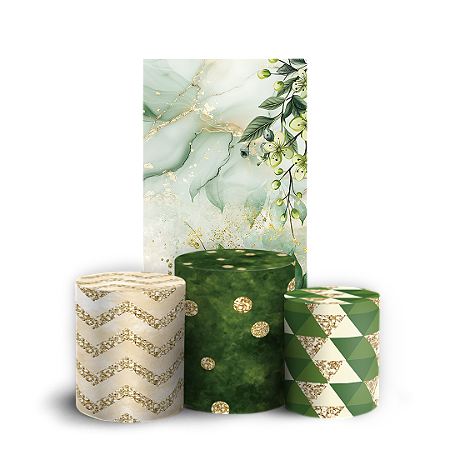 Capas Faixa Lateral e Trio Cilindro Sublimado Vest Facil - Floral