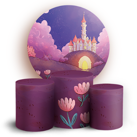 Capas Painel Redondo e Trio Cilindro Sublimado - Encantado