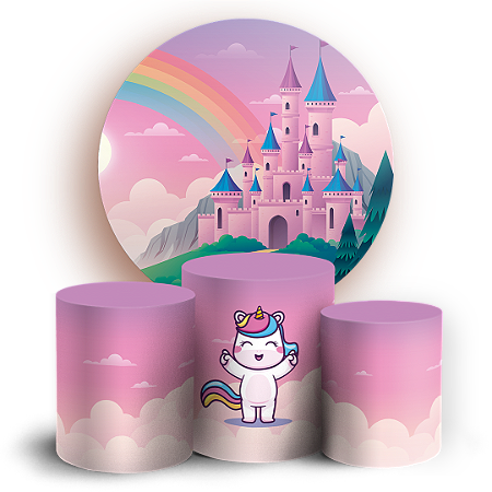 Capas Painel Redondo e Trio Cilindro Sublimado - Encantado