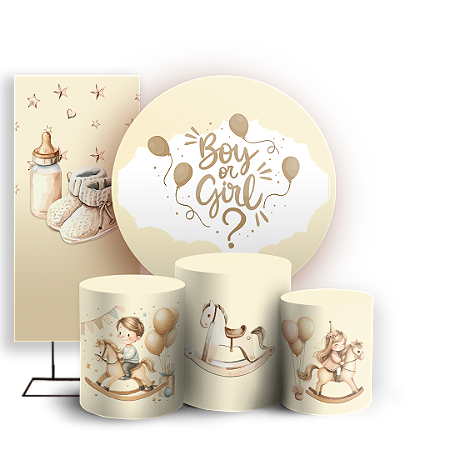 Capas Painel Redondo Trio Cilindro e Faixa Lateral Sublimado - Revelação