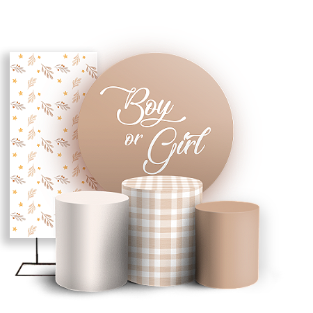 Capas Painel Redondo Trio Cilindro e Faixa Lateral Sublimado - Revelação