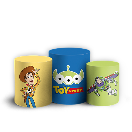 Capas Trio Cilindro Sublimado Vest Facil - Toy Story