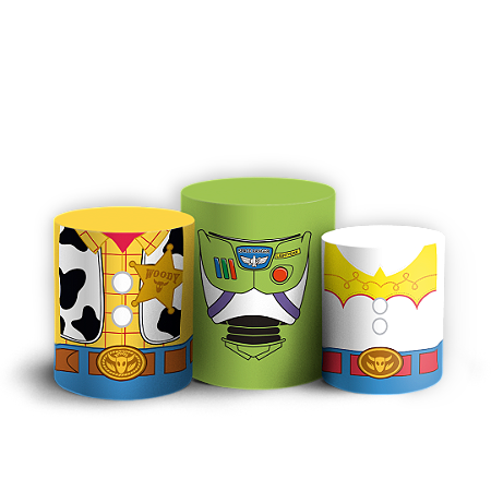 Capas Trio Cilindro Sublimado Vest Facil - Toy Story