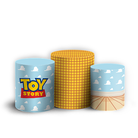 Capas Trio Cilindro Sublimado Vest Facil - Toy Story