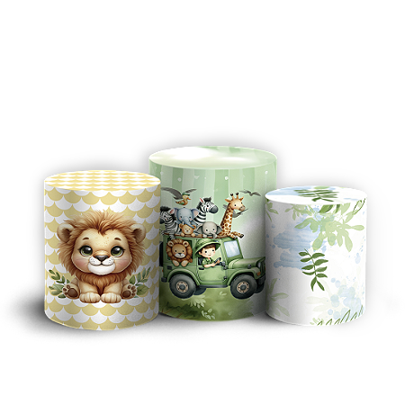 Capas Trio Cilindro Sublimado Vest Facil - Safari