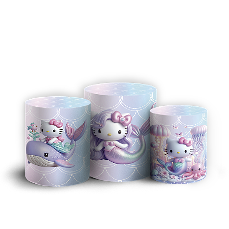 Capas Trio Cilindro Sublimado Vest Facil - Hello Kitty