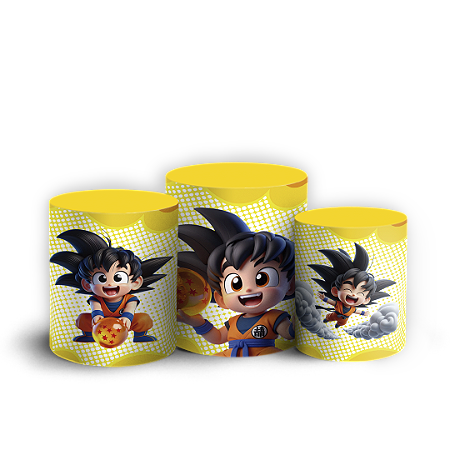 Capas Trio Cilindro Sublimado Vest Facil - Dragon Ball