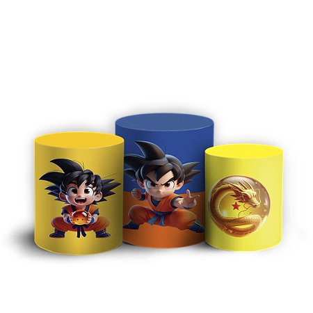 Capas Trio Cilindro Sublimado Vest Facil - Dragon Ball