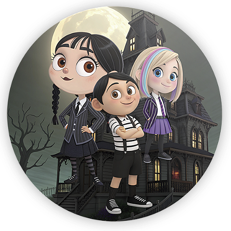 Painel Redondo - Wandinha - Sublimado 3D