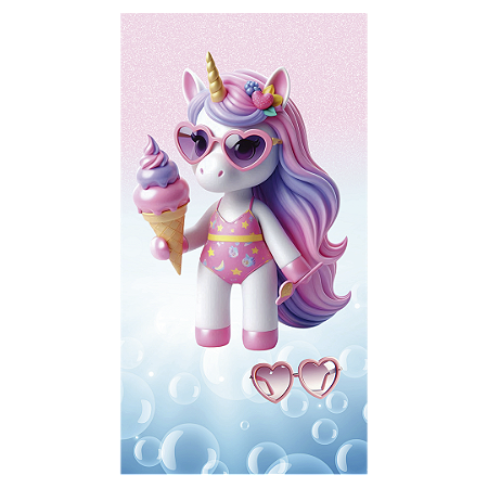 Capa Faixa Lateral Sublimado - Unicórnio