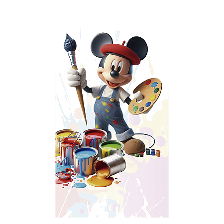 Capa Faixa Lateral Sublimado - Mickey Pintor