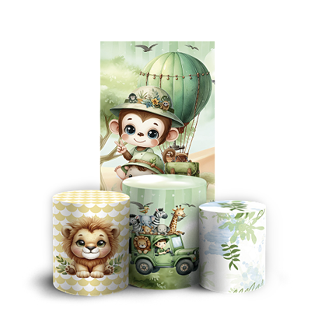 Capas Faixa Lateral e Trio Cilindro Sublimado Vest Facil - Safari