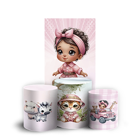 Capas Faixa Lateral e Trio Cilindro Sublimado Vest Facil - Safari