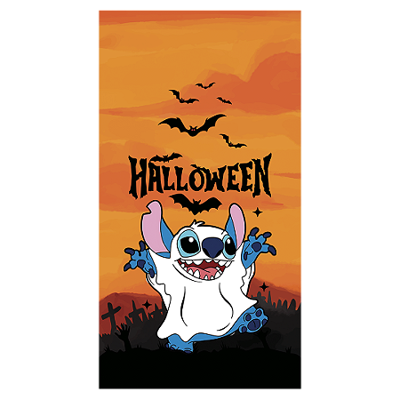 Capa Faixa Lateral Sublimado - Stitch Dia das Bruxas Halloween