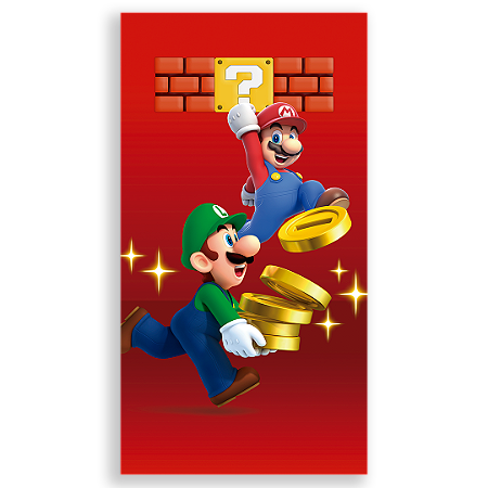 Capa Faixa Lateral Sublimado - Super Mario