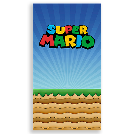 Capa Faixa Lateral Sublimado - Super Mario