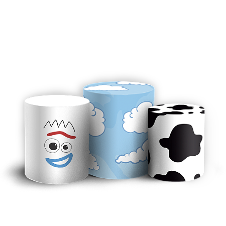 Capas Trio Cilindro Sublimado Vest Facil - Toy Story