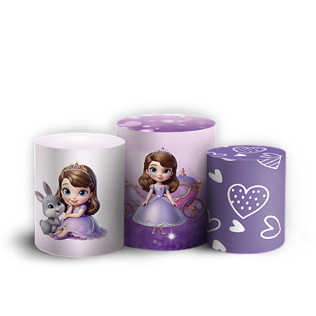 Capas Trio Cilindro Sublimado Vest Facil - Princesa Sofia