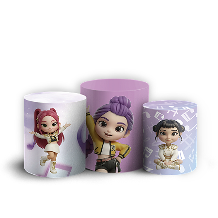 Capas Trio Cilindro Sublimado Vest Facil - Guerreiras Do K Pop