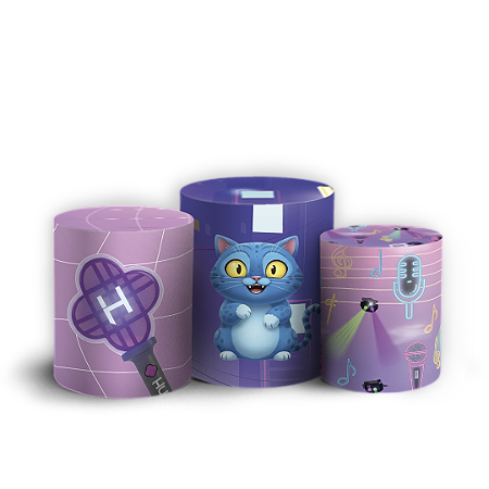 Capas Trio Cilindro Sublimado Vest Facil - Guerreiras Do K Pop