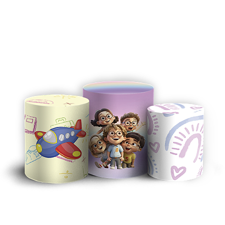 Capas Trio Cilindro Sublimado Vest Facil - Dia Das Crianças