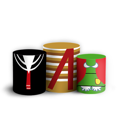 Capas Trio Cilindro Sublimado Vest Facil - Chaves