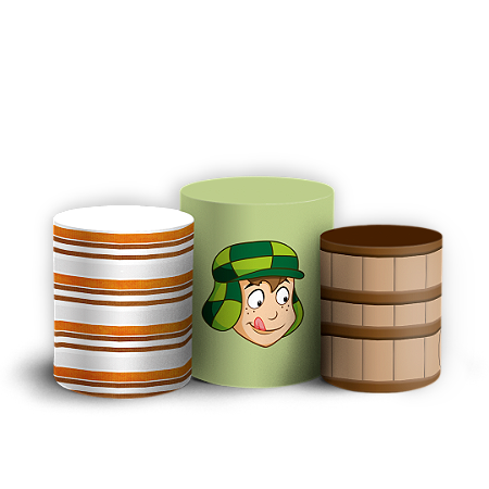 Capas Trio Cilindro Sublimado Vest Facil - Chaves