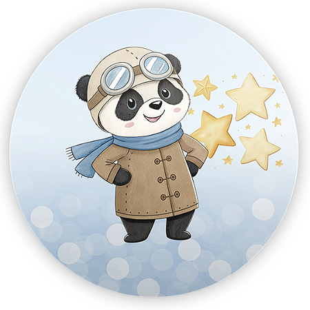 Capa Mini Painel Sublimado - Ursinho Aviador