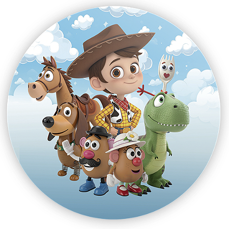 Painel Redondo - Toy Story - Sublimado 3D