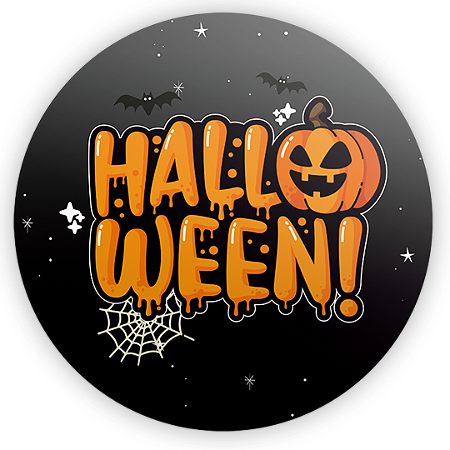 Capa Painel Redondo Sublimado - Dia das Bruxas Halloween