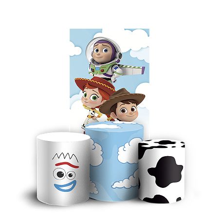 Capas Faixa Lateral e Trio Cilindro Sublimado Vest Facil - Toy Story