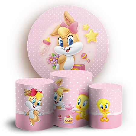 Capas Painel Redondo e Trio Cilindro Sublimado - Baby Lola