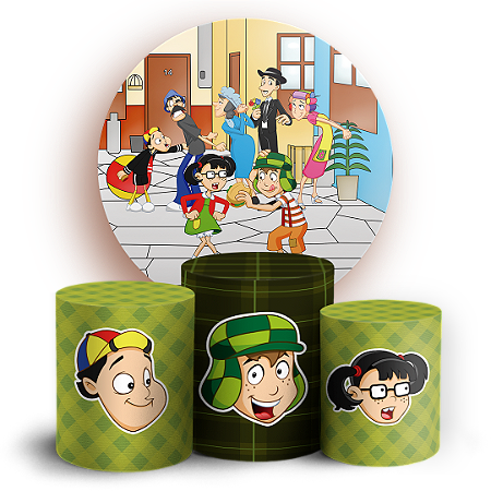 Capas Painel Redondo e Trio Cilindro Sublimado - Chaves