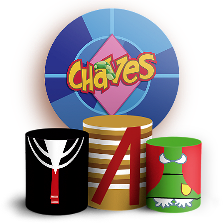 Capas Painel Redondo e Trio Cilindro Sublimado - Chaves