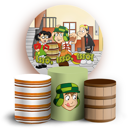 Capas Painel Redondo e Trio Cilindro Sublimado - Chaves