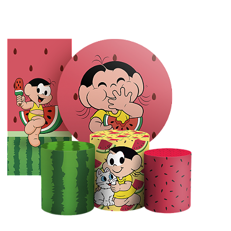 Capas Painel Redondo Trio Cilindro e Faixa Lateral Sublimado - Magali