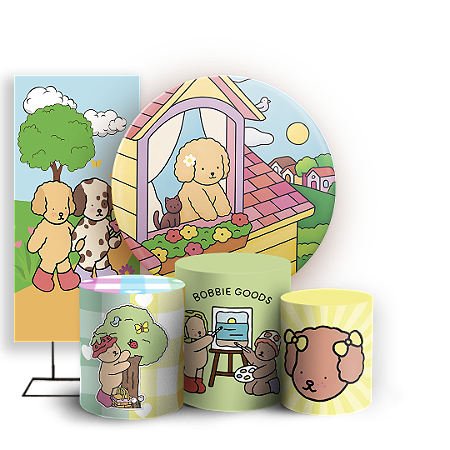 Capas Painel Redondo Trio Cilindro e Faixa Lateral Sublimado - Bobbie Goods