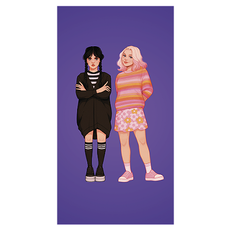 Faixa Lateral Sublimado 3D - Wandinha