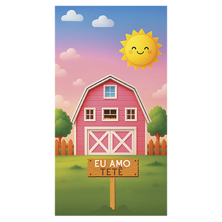 Capa Faixa Lateral Sublimado - Vaquinha Eu Amo Tetê