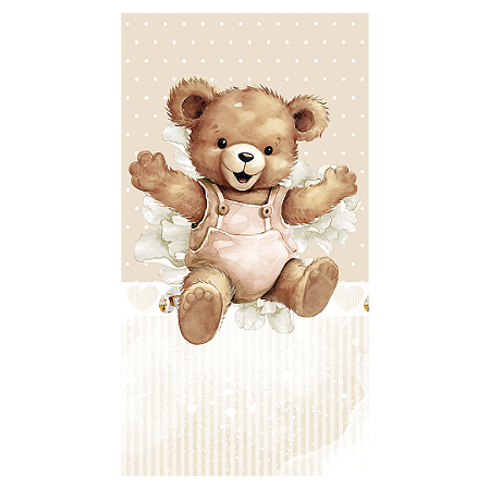 Capa Faixa Lateral Sublimado - Ursinho Bege