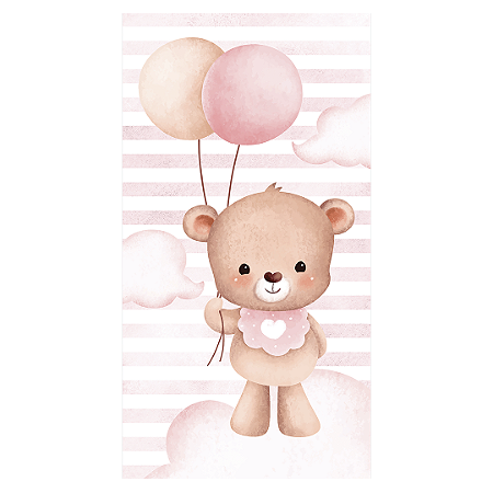 Capa Faixa Lateral Sublimado - Ursinha Rosa