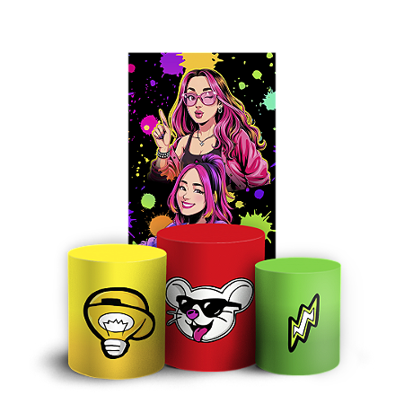 Capas Faixa Lateral e Trio Cilindro Sublimado Vest Facil - Os Rosas