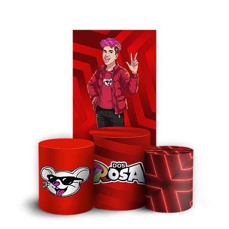 Capas Faixa Lateral e Trio Cilindro Sublimado Vest Facil - Os Rosas