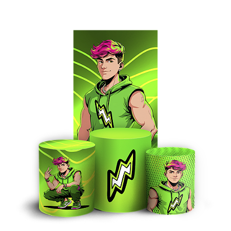 Capas Faixa Lateral e Trio Cilindro Sublimado Vest Facil - Os Rosas