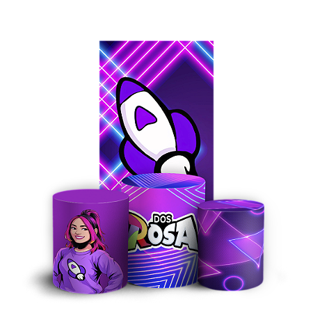 Capas Faixa Lateral e Trio Cilindro Sublimado Vest Facil - Os Rosas