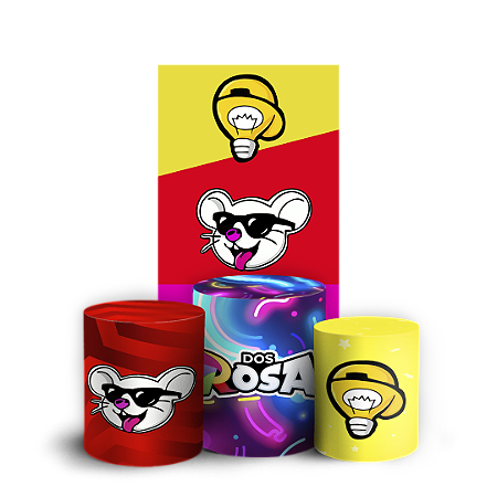 Capas Faixa Lateral e Trio Cilindro Sublimado Vest Facil - Os Rosas