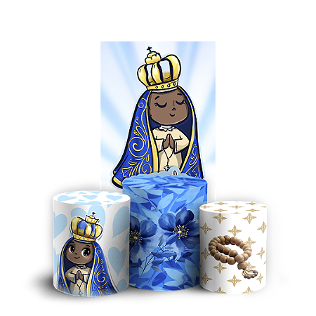 Capas Faixa Lateral e Trio Cilindro Sublimado Vest Facil - Nossa Senhora