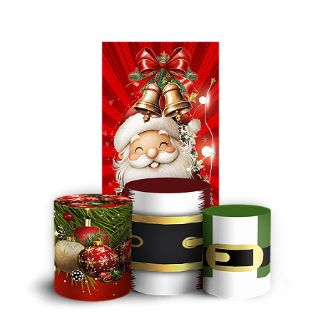 Capas Faixa Lateral e Trio Cilindro Sublimado Vest Facil - Natal