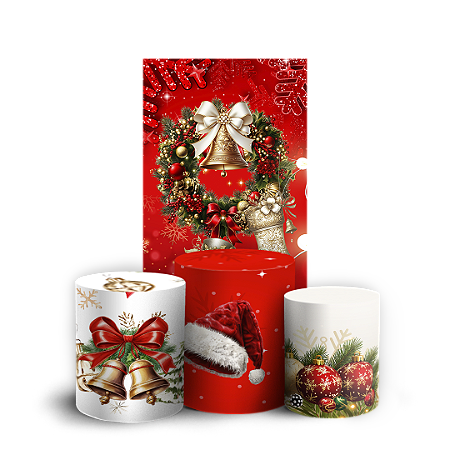 Capas Faixa Lateral e Trio Cilindro Sublimado Vest Facil - Natal