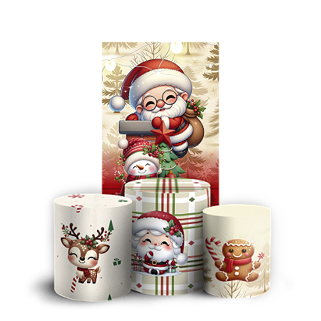 Capas Faixa Lateral e Trio Cilindro Sublimado Vest Facil - Natal